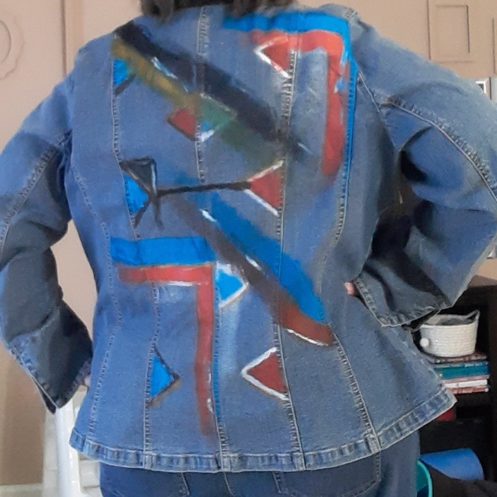 Painted Jean Jacket 2x